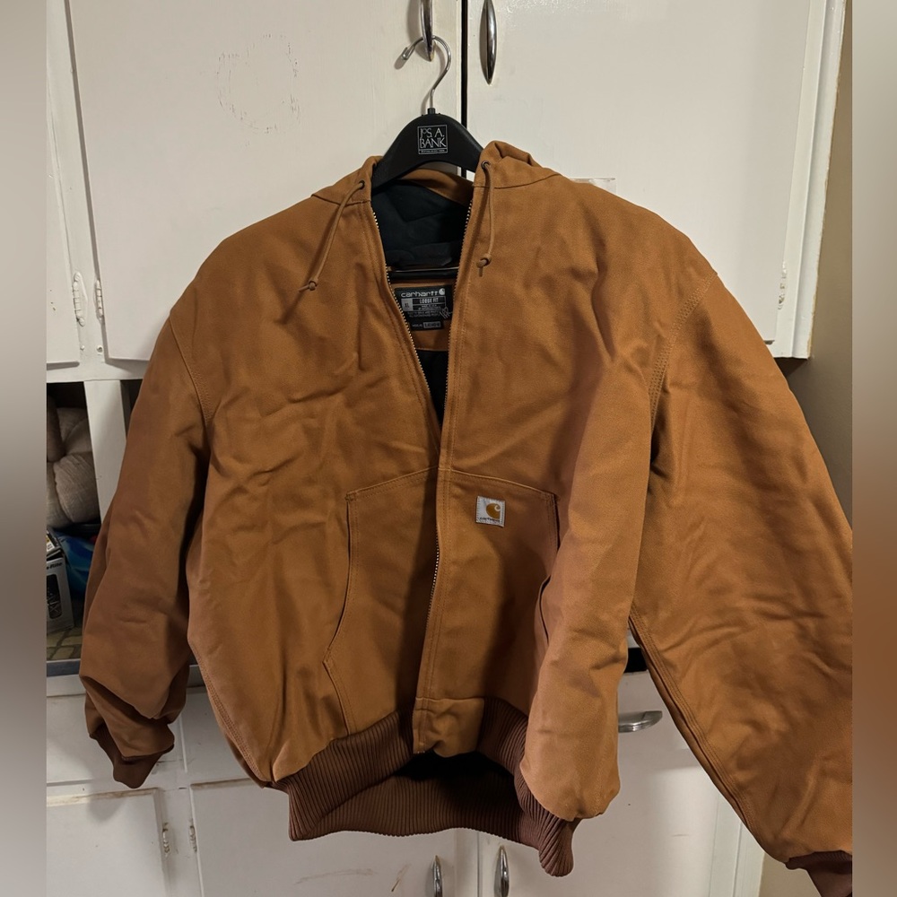 Carhartt J140 Firm Duck Active Flannel-Lined Jacket - Insulated, Factory Seconds